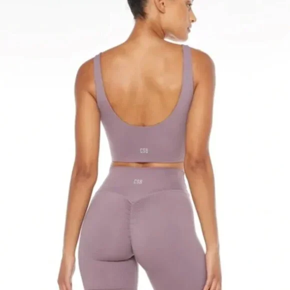 CSB Pia Workout Tank Top Corset Style in Lavender Purple Mauve XS - Picture 2 of 6